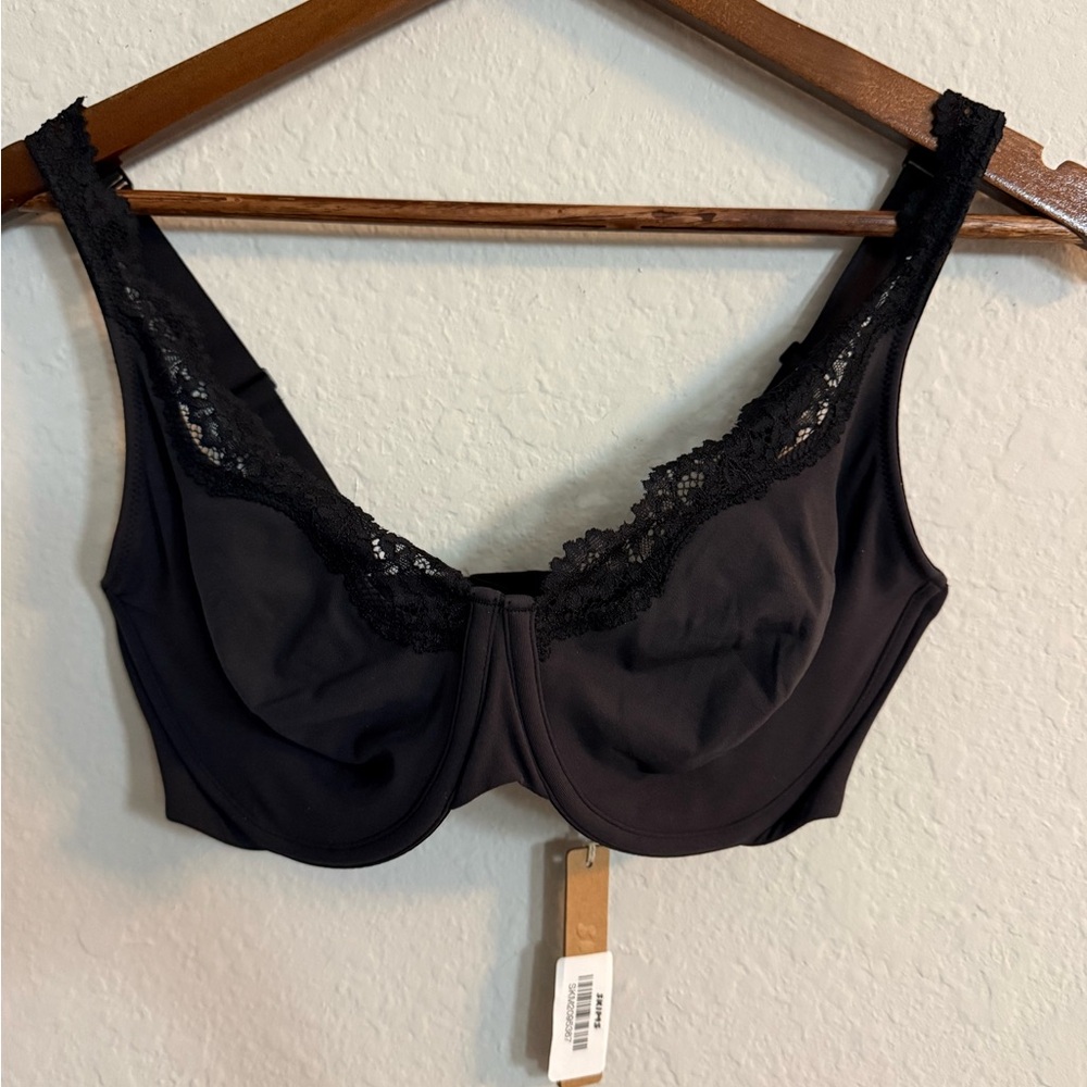 SKIMS Fits Everybody Lace Unlined Full Coverage Bra 36DD - Picture 3 of 7
